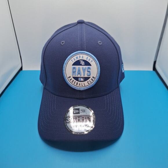 New Era Tampa Bay Rays Game Day 39Thirty Stretch Fit Hat Cap Size L/XL Navy - Picture 1 of 7